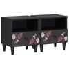vidaXL Comodino 2 pz Marrone 40 x 33 x 46 cm Legno di mango massello