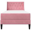vidaXL Struttura letto con materasso Rosa 80 x 200 cm Velluto