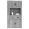 vidaXL Credenza Grigio Sonoma in Legno Multistrato