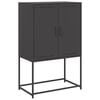 vidaXL Credenza Nera 68,5x38,5x107 cm in Acciaio