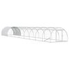 vidaXL Pollaio Argento 1000 x 150 x 100 cm Acciaio zincato