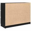 vidaXL Credenza Rovere Nero 100x35x76 cm in Legno Multistrato