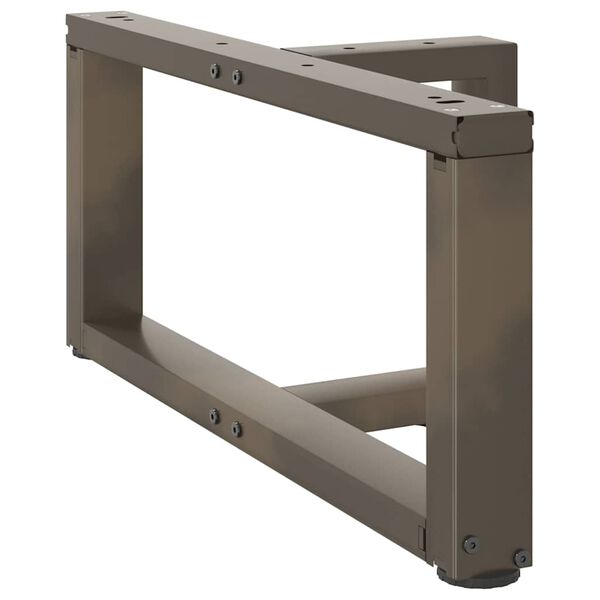 vidaXL Gambe per Tavolino da Caff&egrave; a Forma di T 2 pz Nere 60x25x(30-31) cm Acciaio