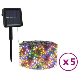 vidaXL Luci Solari Fatate 5 pz 5x200 LED Bianco Freddo Interni Esterni