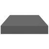 vidaXL Scaffali a Parete 4 pz Grigio Lucido 40x23x3,8 cm in MDF
