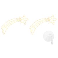 vidaXL Luci di Natale Stella Cadente Silhouette 2pz 50LED Bianco Caldo