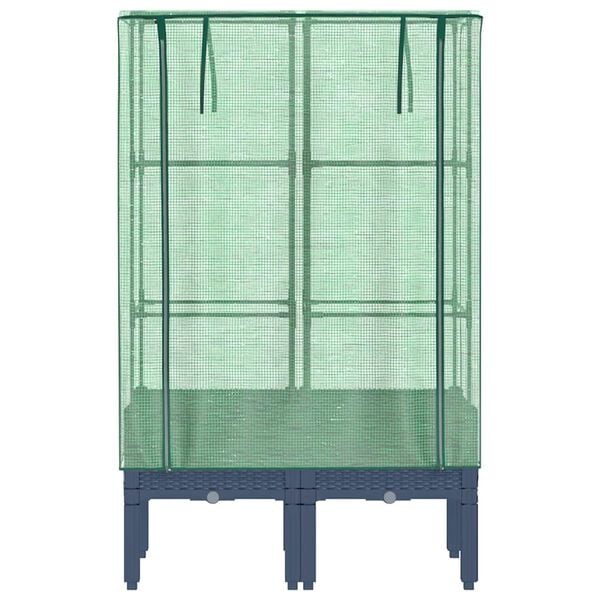 vidaXL Letto Rialzato con Copertura Serra Effetto Rattan 80x40x140 cm