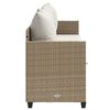 vidaXL Lettino Prendisole con Cuscini Beige&nbsp;in Polyrattan