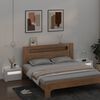 vidaXL Comodini 2 pz con LED Bianchi 60x35x40 cm