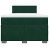 vidaXL Giroletto a Molle con Materasso Verde Scuro 120x200 cm Velluto