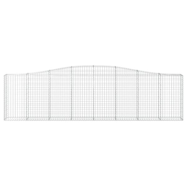 vidaXL Cesti Gabbioni ad Arco 4 pz 400x30x100/120 cm Ferro Zincato