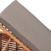 vidaXL Lettino Prendisole con Cuscino Grigio Scuro in Legno di Teak