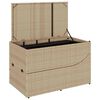 vidaXL Lettino Prendisole Pieghevole con Cuscino e Portaoggetti Beige