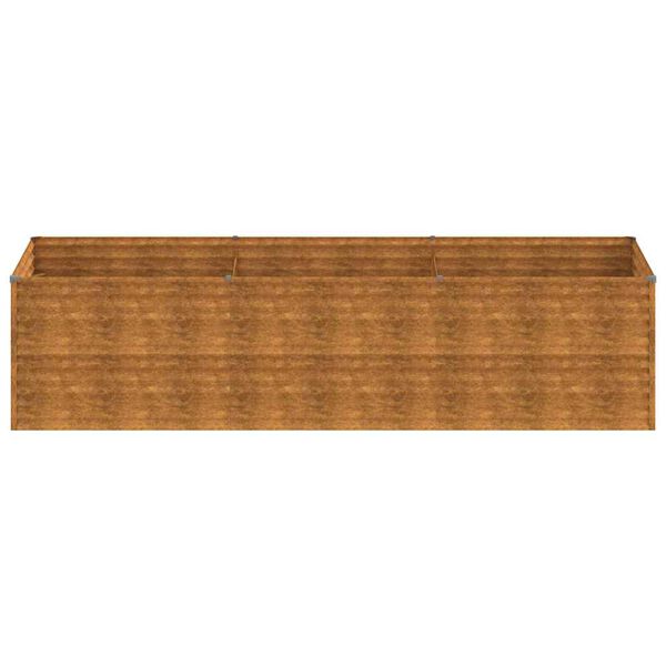 vidaXL Fioriera Rialzata da Giardino 290x100x69 cm in Acciaio Corten