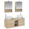 vidaXL Set di mobili per il bagno 5 pcs Rovere Sonoma