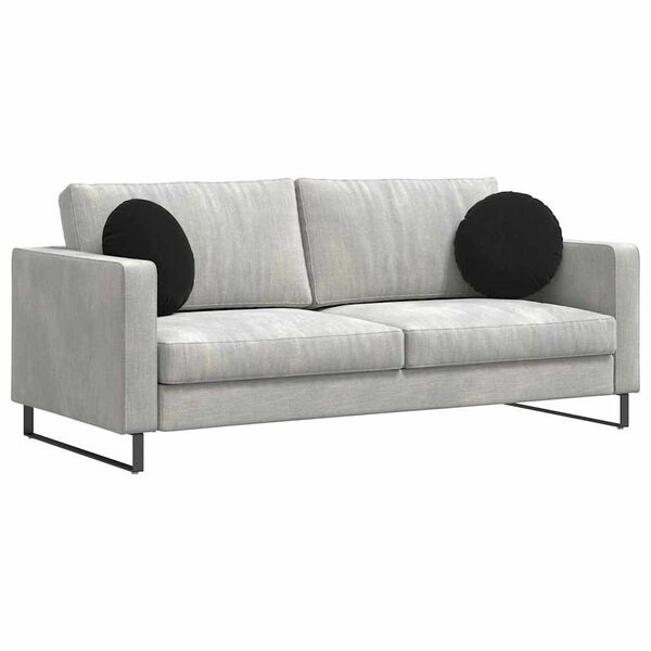 vidaXL Cuscini per Seduta 2 pcs Nero Ø 40 x 13 cm Velluto