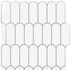 vidaXL Piastrella Piuma 10 pcs Bianco e Grigio 30 x 30 cm