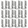 vidaXL Picchetti per Recinzione 12 pz Argento 8x6x15cm Acciaio Zincato
