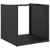 vidaXL Rastrelliera per Legna da Ardere Nera 40x40x40 cm