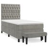 vidaXL Giroletto a Molle con Materasso Grigio Chiaro 80x200 cm Velluto