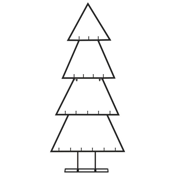 vidaXL Albero di Natale Decorativo in Metallo Nero 90 cm