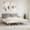 vidaXL Letto con Testiera Rivestita Grigio chiaro 200 x 200 cm