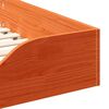 vidaXL Struttura del letto Marrone cerato 100 x 210 cm Pino massello