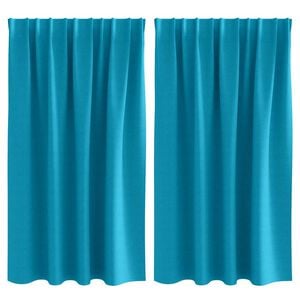 vidaXL Tende Blackout con Anelli 2 pcs Turchese 140 x 140 cm