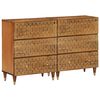 vidaXL Credenze 2 pz 60x33x75 cm in Legno Massello di Mango