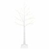 vidaXL Albero di Natale in betulla Bianco 22 x 22 x 120 cm Plastica