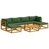 vidaXL Set di divani 7 pz Naturale Legno di Acacia Massello