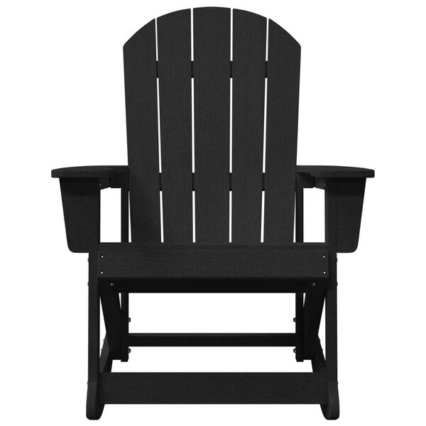 vidaXL Poltrona a dondolo Adirondack Nero 92 x 73.5 x 92 cm HDPE