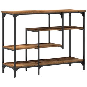 vidaXL Tavolo Console con lo scaffale Legno vecchio 100 x 35 x 75 cm