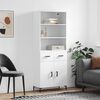 vidaXL Credenza Bianca 69,5x34x180 cm in Legno Multistrato