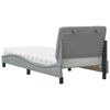 vidaXL Letto con Materasso Grigio Chiaro 80x200 cm in Tessuto