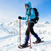 vidaXL Racchette da neve 3 in 1 con bastoni da trekking Rosso e Nero