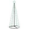vidaXL Albero di Natale LED 180 cm 168 LED RGB Acciaio RGB