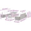 vidaXL Set Divano da Giardino con cuscino 9 pcs Grigio Poly Rattan