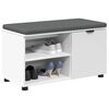 vidaXL Panca per ingresso con cuscino Bianco 80 x 38 x 46 cm