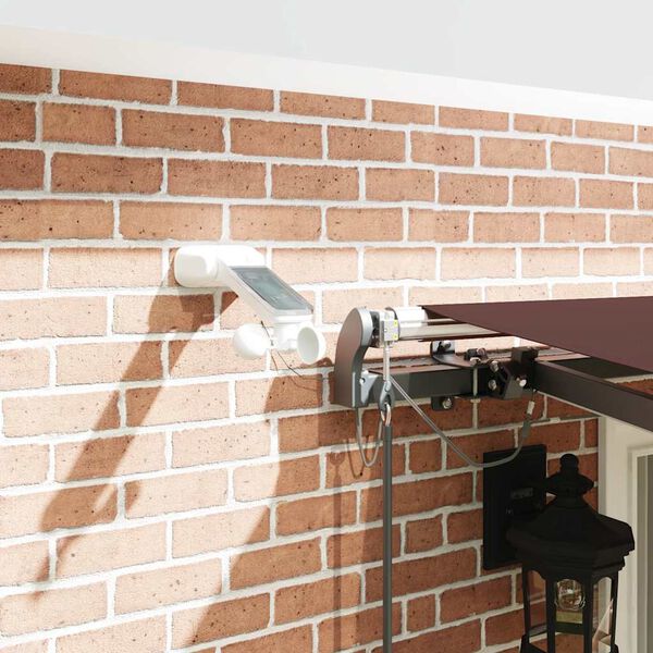 vidaXL Tenda da Sole Retrattile Automatica con LED Marrone 400x300 cm