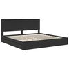 vidaXL Letto con Contenitore Nero 200 x 200 cm Legno multistrato