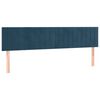 vidaXL Testiera Blu Scuro 200x5x78/88 cm in Velluto