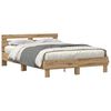 vidaXL Struttura del letto Rovere artigianale 140 x 190 cm