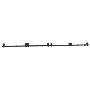vidaXL Kit di Binari per Porte Scorrevoli 366 cm Acciaio Nero