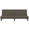 vidaXL Divano Letto a 2 Posti Grigio Scuro Tessuto in Microfibra