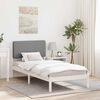 vidaXL Letto con Testiera Rivestita Grigio chiaro 75 x 190 cm