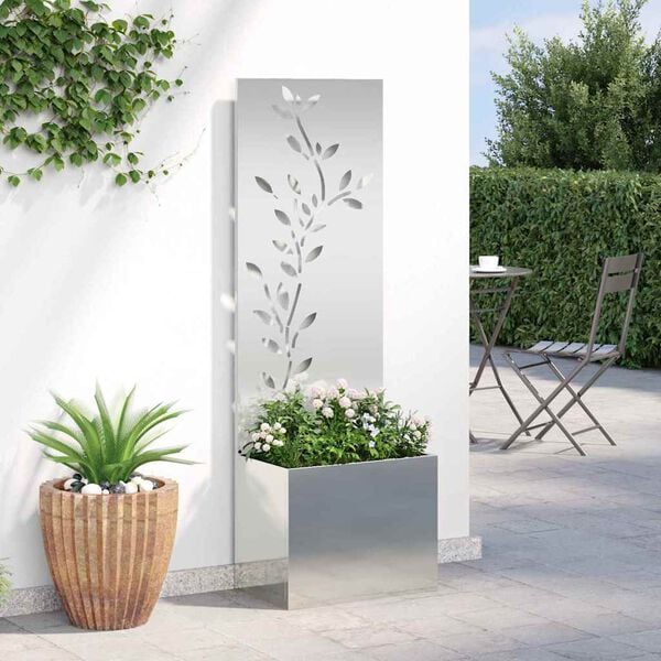 vidaXL Schermo per privacy in giardino Argento 50 x 32 x 150 cm