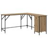 vidaXL Scrivania Rovere artigianale Legno multistrato