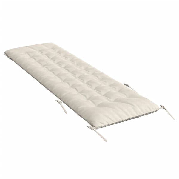 vidaXL Cuscino per Lettino Crema 160x50x10 cm Finta Pelle Scamosciata