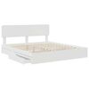 vidaXL Letto con Contenitore Bianco 180 x 200 cm Legno multistrato